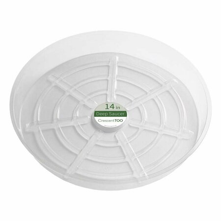 CRESCENT GARDEN 4.7 in. H X 14 in. D Plastic Plant Saucer Clear BV140D00C